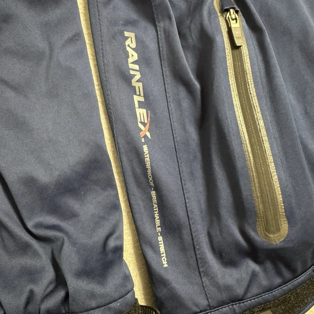 Sun Mountain Jacket Mens XL Blue Rainflex Full Zip Waterproof Outdoors Golf‎